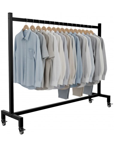 tøjstativ garderobe garderobestativ stativ på hjul sort