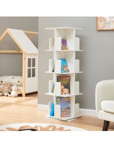 reol til børn børneværelse indretning opbevaring legetøj bogreol drejefod