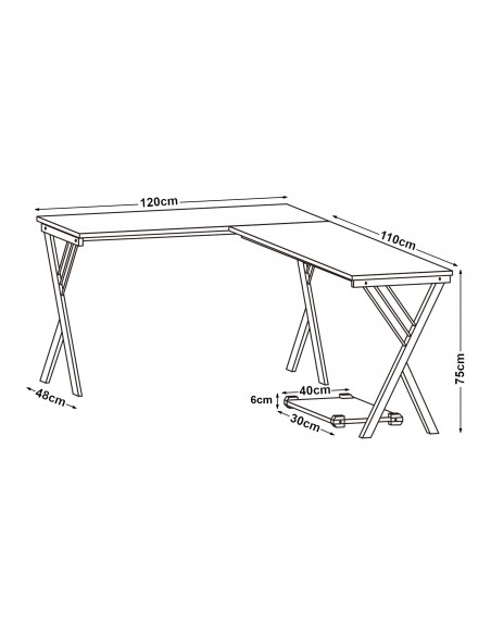 hjørneskrivebord skrivebord billigt kontor kontormøbler ungdomsmøbler