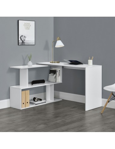 Hjørneskrivebord i møbelplade 120 x 118,4 cm – Hvid