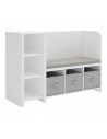 Reol til børneværelset i MDF H76 x B120 x D40 cm - Hvid/Grå