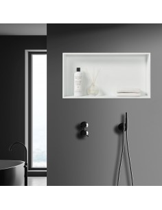 hylde til badeværelse brusekabine indbygning indbygningshylde hvid 2