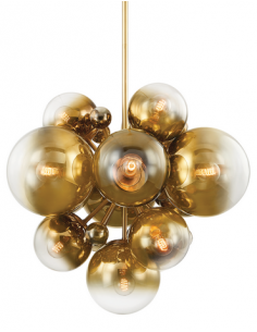 lysekrone loftlampe moderne design spisebord messing