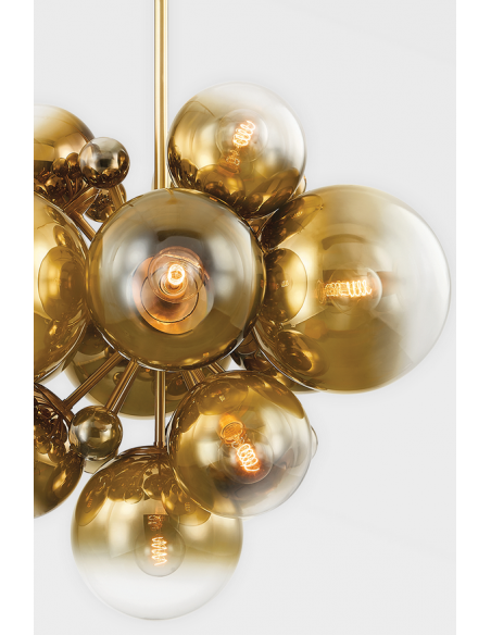lysekrone loftlampe moderne design spisebord messing