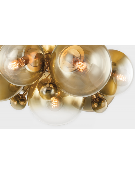 lysekrone loftlampe moderne design spisebord messing