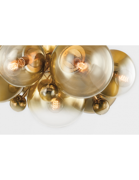 lysekrone loftlampe moderne design spisebord messing