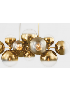 lysekrone loftlampe moderne design spisebord messing 2