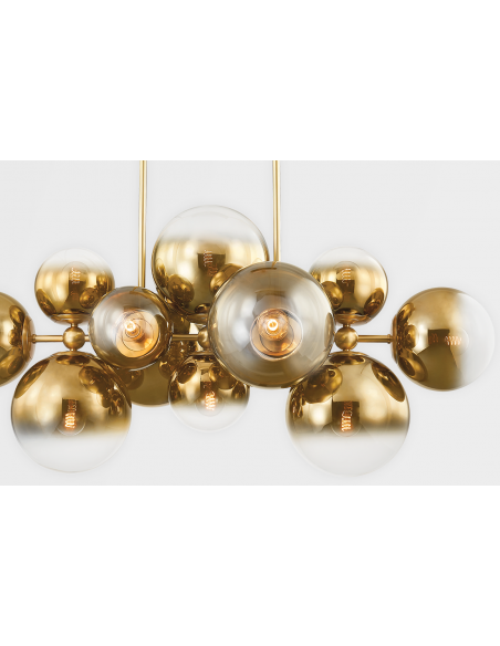 lysekrone loftlampe moderne design spisebord messing