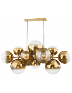 lysekrone loftlampe moderne design spisebord messing