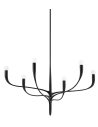 LABRA Lysekrone i stål Ø94 cm 6 x E14 - Aldret jern
