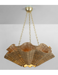 lysekrone loftlampe moderne design spisebord messing guld 2