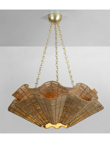 lysekrone loftlampe moderne design spisebord messing guld