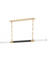 HUNTINGTON Langbordspendel i stål og glas 153,1 cm 2 x 15W LED - Aldret bronze/Hvid/Sort