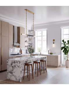 moderne design langbordspendel spisebord køkken køkkenø messing 2