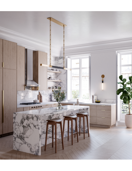 moderne design langbordspendel spisebord køkken køkkenø messing