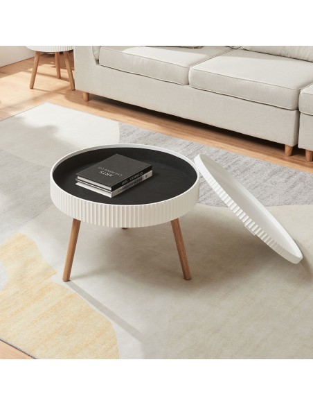 sofabord sidebord stuemøbler rundt moderne design opbevaring