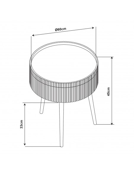 sofabord sidebord stuemøbler rundt moderne design opbevaring