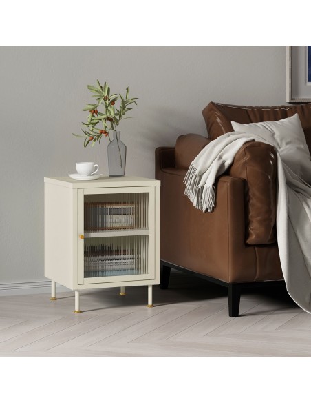 sengebord natbord beige opbevaring