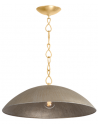EVE Loftlampe i stål og aluminium Ø61 cm 1 x E27 - Vintage bladguld/Antik sølv tekstur