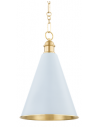 FENIMORE Loftlampe i stål Ø31,75 cm 1 x E27 - Aldret messing/Soft blue