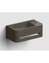 INBE Håndvask m/håndklædeholder i microrazzo beton 43 x 23 cm - Antracit