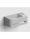 INBE Håndvask m/håndklædeholder i microrazzo beton 43 x 23 cm - Grå