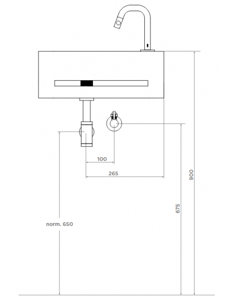 håndvask beton terrazzo beige moderne design badeværelsesindretning badeværelsesrenovering lille gæstetoilet