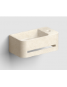 INBE Håndvask m/håndklædeholder i microrazzo beton 43 x 23 cm - Beige