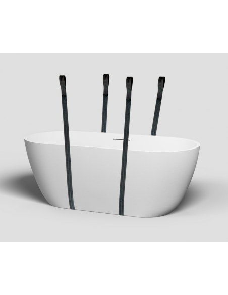 fritstående badekar 170 mat hvid sten solid stone fristående moderne design