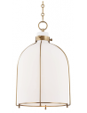 ELDRIDGE Loftlampe i stål og glas Ø35,6 cm 1 x E27 - Aldret messing/Opalhvid