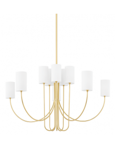 lysekrone loftlampe moderne design spisebord messing