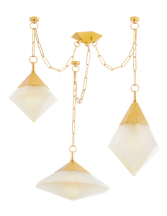 lysekrone loftlampe moderne design spisebord messing