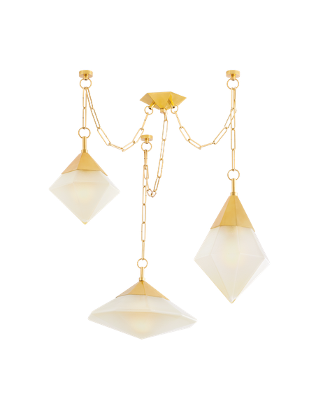 lysekrone loftlampe moderne design spisebord messing