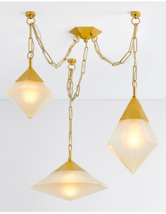 lysekrone loftlampe moderne design spisebord messing 2