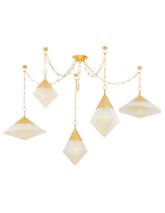 lysekrone loftlampe moderne design spisebord messing