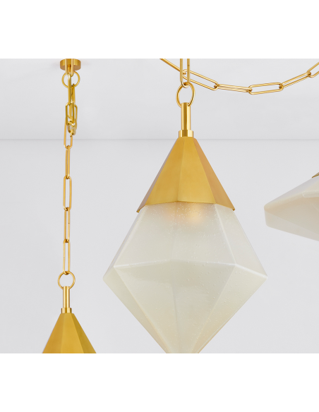 lysekrone loftlampe moderne design spisebord messing