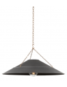 ARCANE Loftlampe i stål Ø85,73 cm 1 x E27 - Patineret messing/Antik grafitgrå