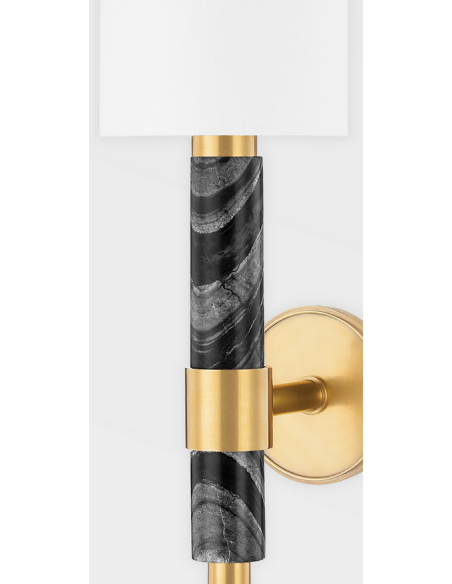 væglampe moderne design marmor messing stue designlamper