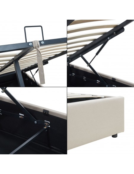 sengeramme opbevaring moderne design 180x200 180 sengestel stof seng