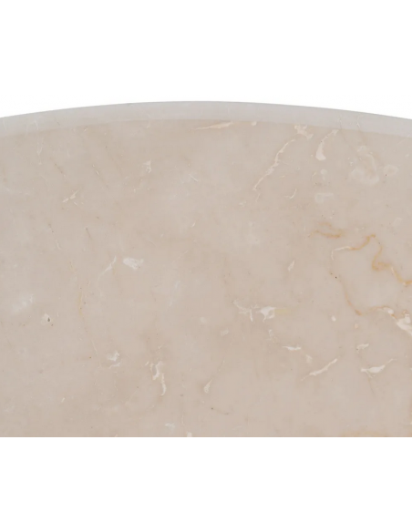 rundt spisebord 120 brun marmor beige