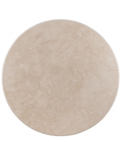rundt spisebord 120 brun marmor beige 2