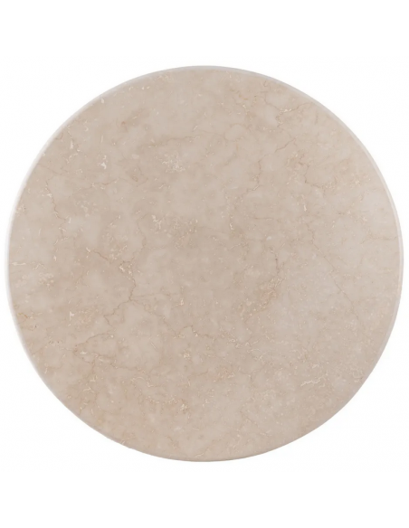 rundt spisebord 120 brun marmor beige