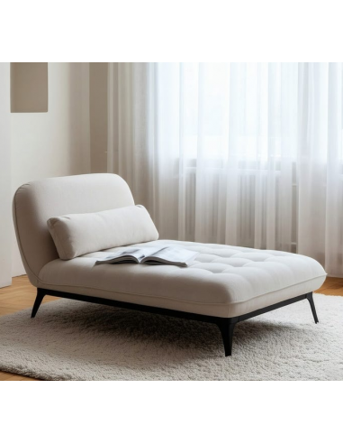 Daybed moderne design stof tekstil creme beige