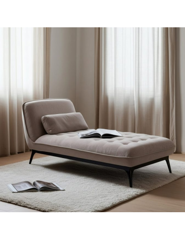 Daybed moderne design stof tekstil creme beige