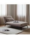 Daybed i stål og polyester 168 x 90 cm - Sort/Taupe