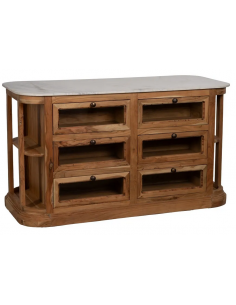 køkkenø rustik træ marmor