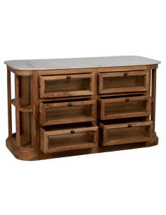 køkkenø rustik træ marmor 2