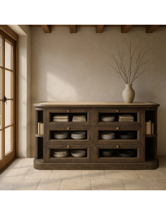 skænk køkkenskænk køkkenskab køkkenø sideboard træ rustik design stuemøbler køkkenmøbler marmor