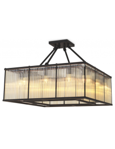 Eichholtz loftlampe messing glas antik vintage moderne design stor 2