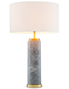 Eichholtz Lxry bordlampe i stål, marmor og polyester H75 x Ø45 cm 1 x E27 - Antik messing/Grå marmor/Off-white